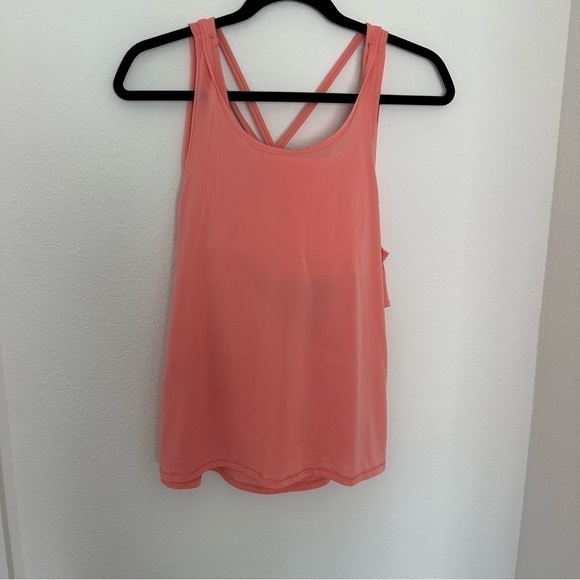 Lululemon Reenergized 2 In 1 Tank Top Light Coral Open Back Size 6 Women’s - Picture 7 of 10
